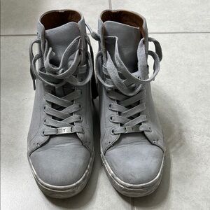 Frye Blue-Grey High-Top Sneakers